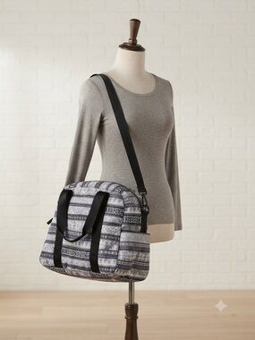 Isaac Mizrahi New York Grey Travel Shoulder Tote Bag